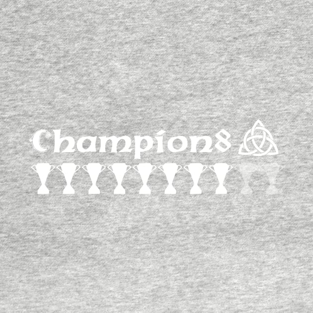 Celtic 8 in a Row Champions T-shirt. On our way to 10 in a row! #10IAR by TopperTees